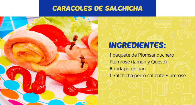 caracoles de salchicha